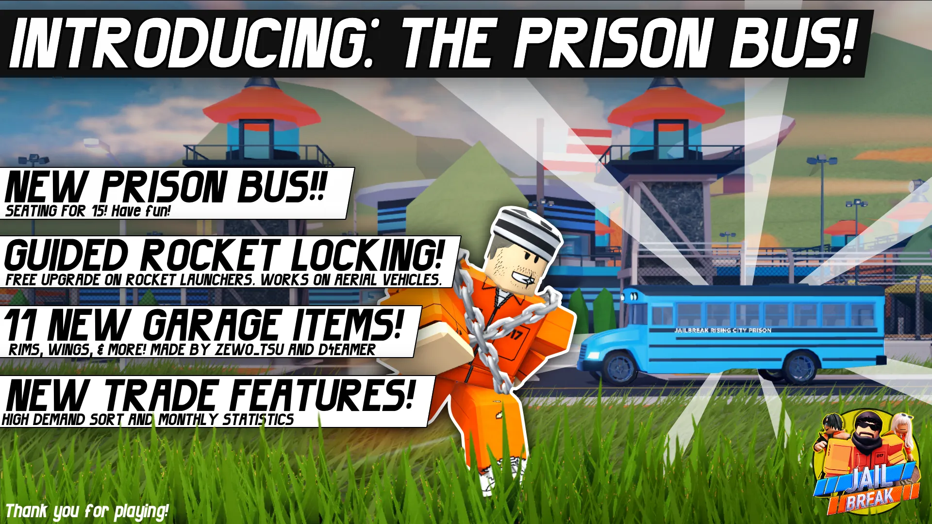 July 7th 2023 / Version-1186 / PRISON BUS UPDATE