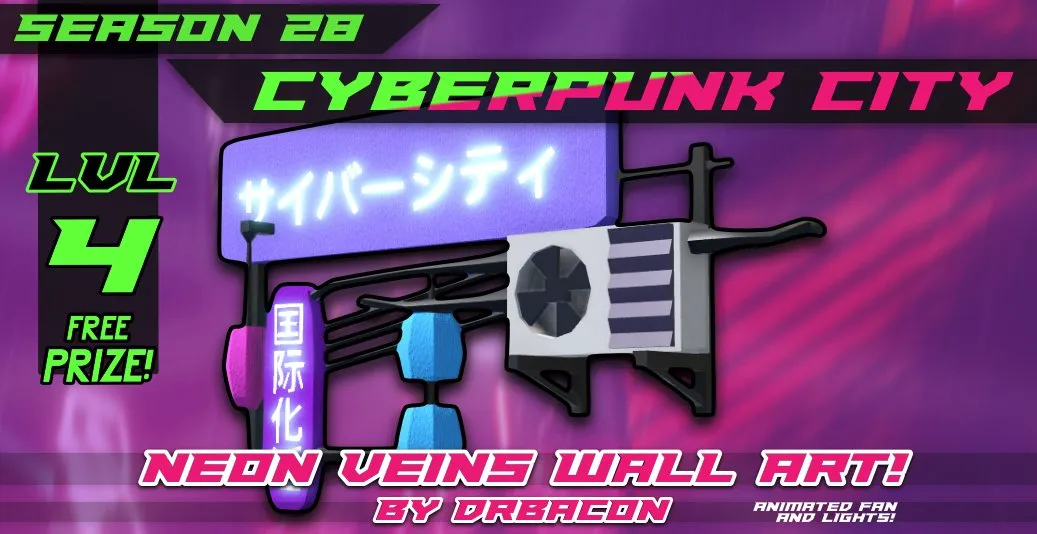 Neon Veins Wall-Art